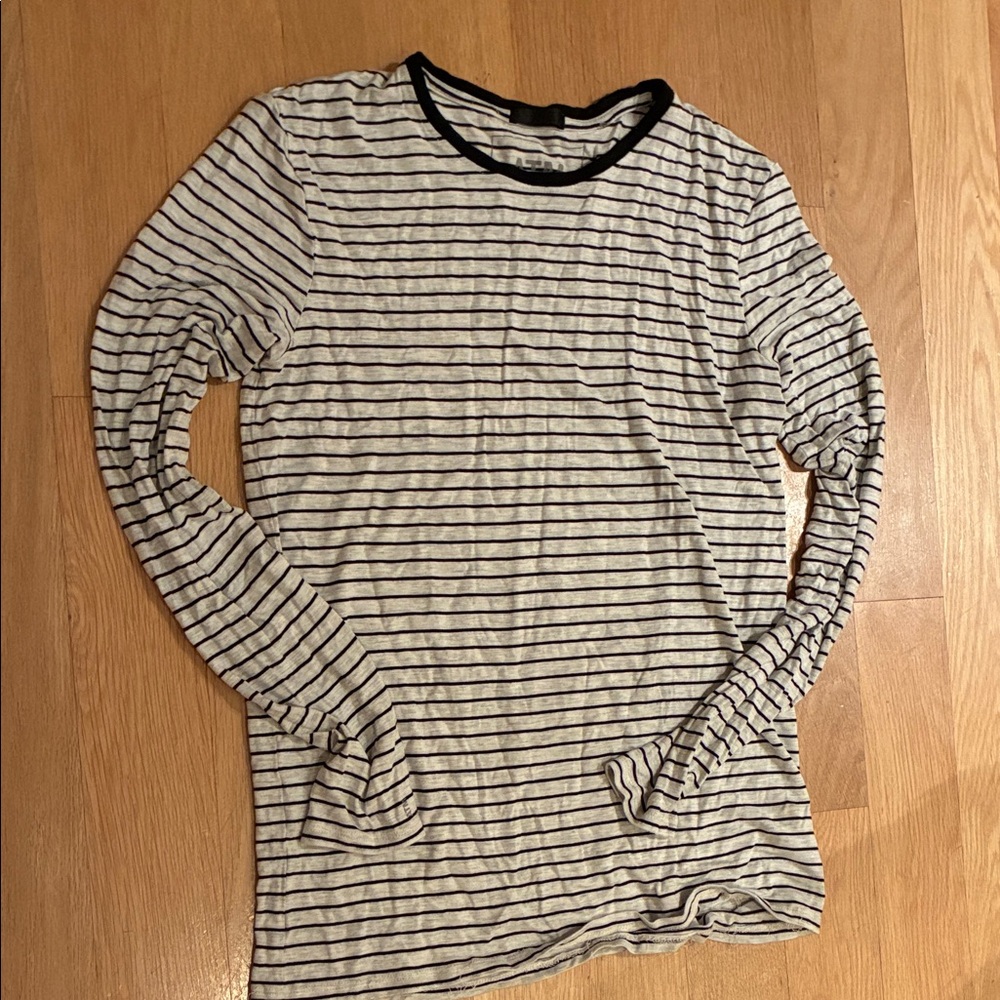 ATM Anthony Thomas Melillo Black and White Striped Top
